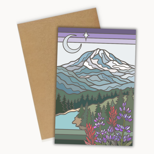 Mount Rainier National Park Tolmie Peak | Greeting Card