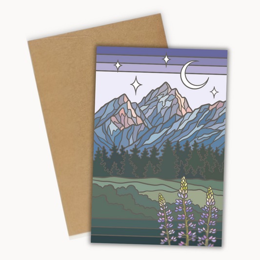 Grand Teton National Park Lupines | Greeting Card