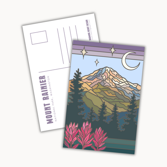 Mount Rainier National Park Magenta Paintbrush | Postcard