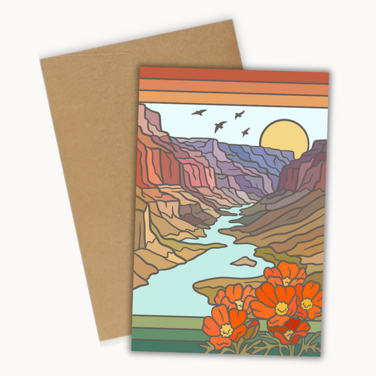 Grand Canyon National Park Below Rim | Greeting Card