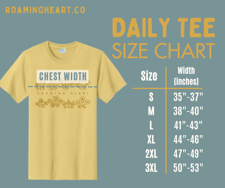 Roaming Heart Wildflowers | Short Sleeve Daily Tee in Yellow