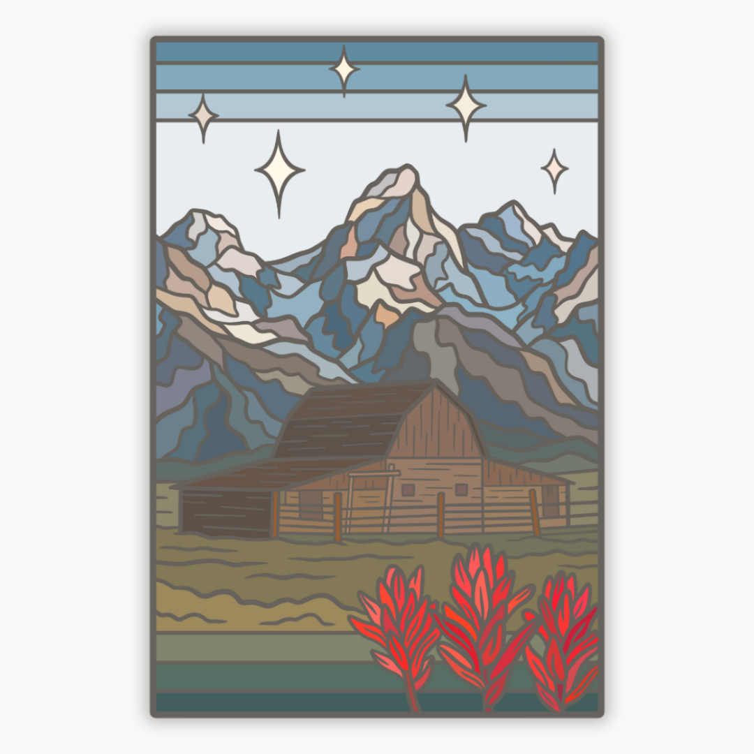 Grand Teton National Park Moulton Barn | Sticker