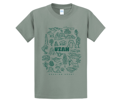 Utah Icons | Daily Tee in Blue
