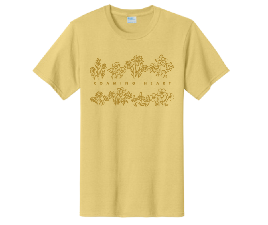 Roaming Heart Wildflowers | Short Sleeve Daily Tee in Yellow
