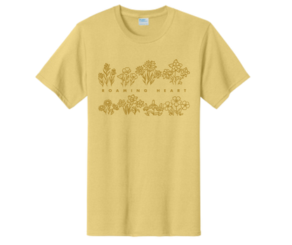 Roaming Heart Wildflowers | Short Sleeve Daily Tee in Yellow