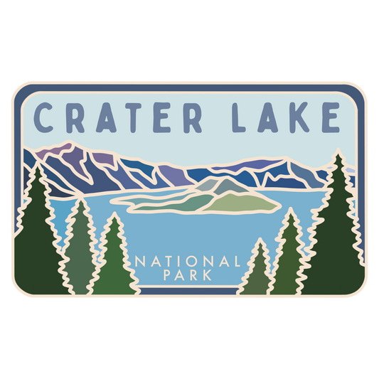 Crater Lake National Park - License Plate Series | Sticker
