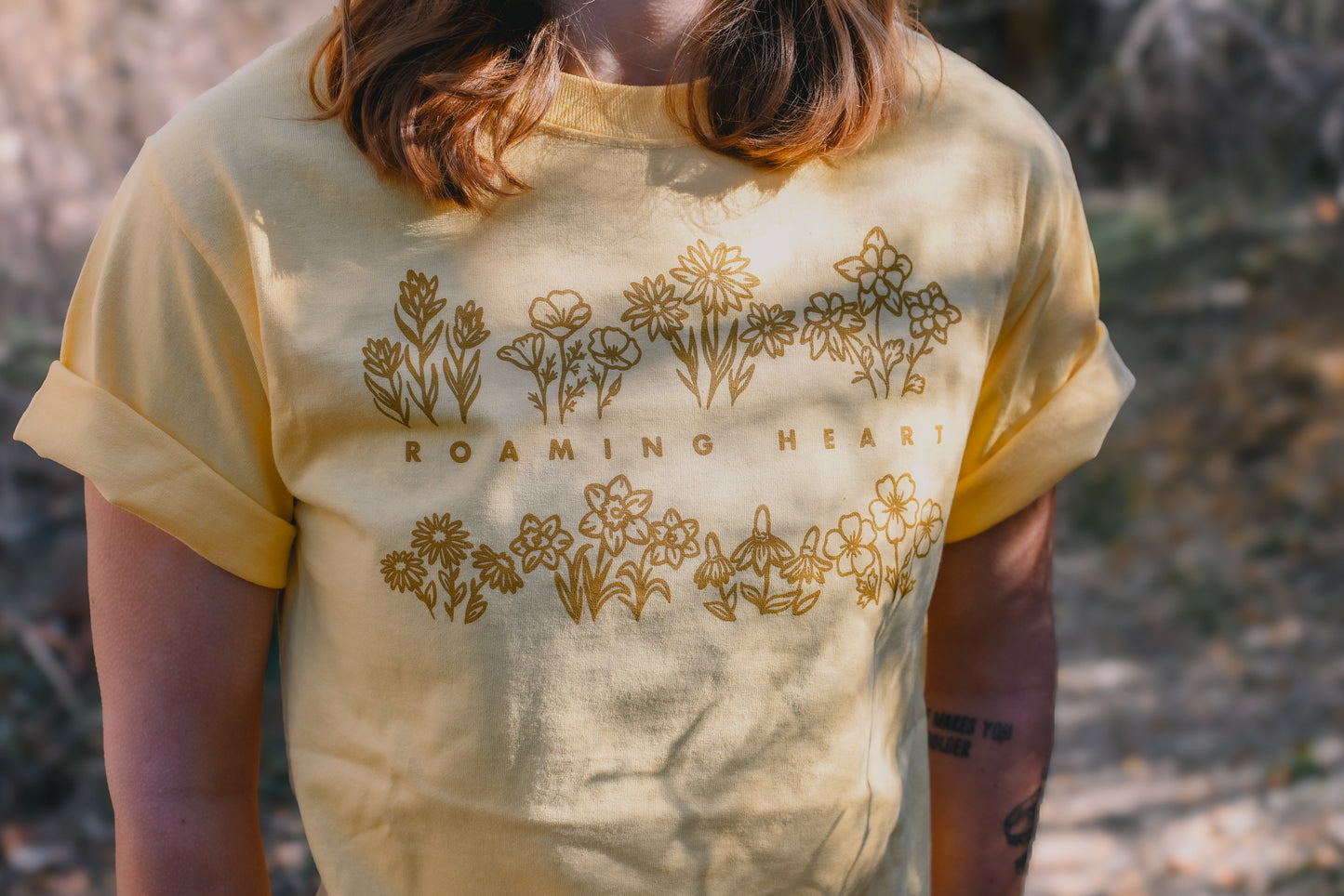Roaming Heart Wildflowers | Short Sleeve Daily Tee in Yellow