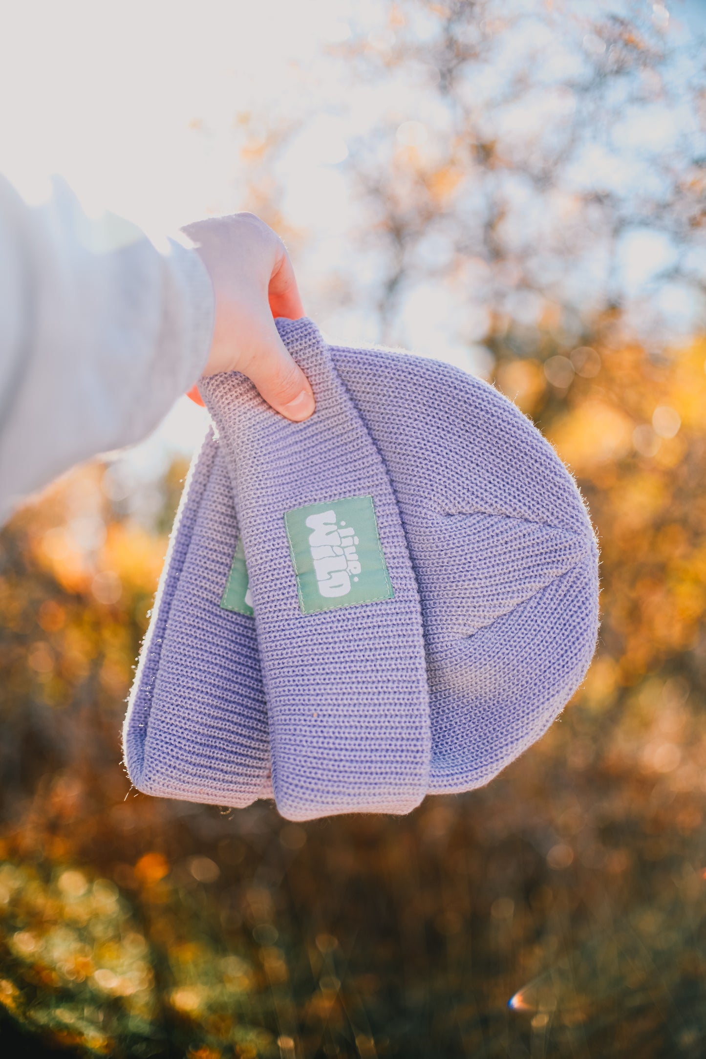 Live Wild | Fisherman Knit Beanie in Lavender