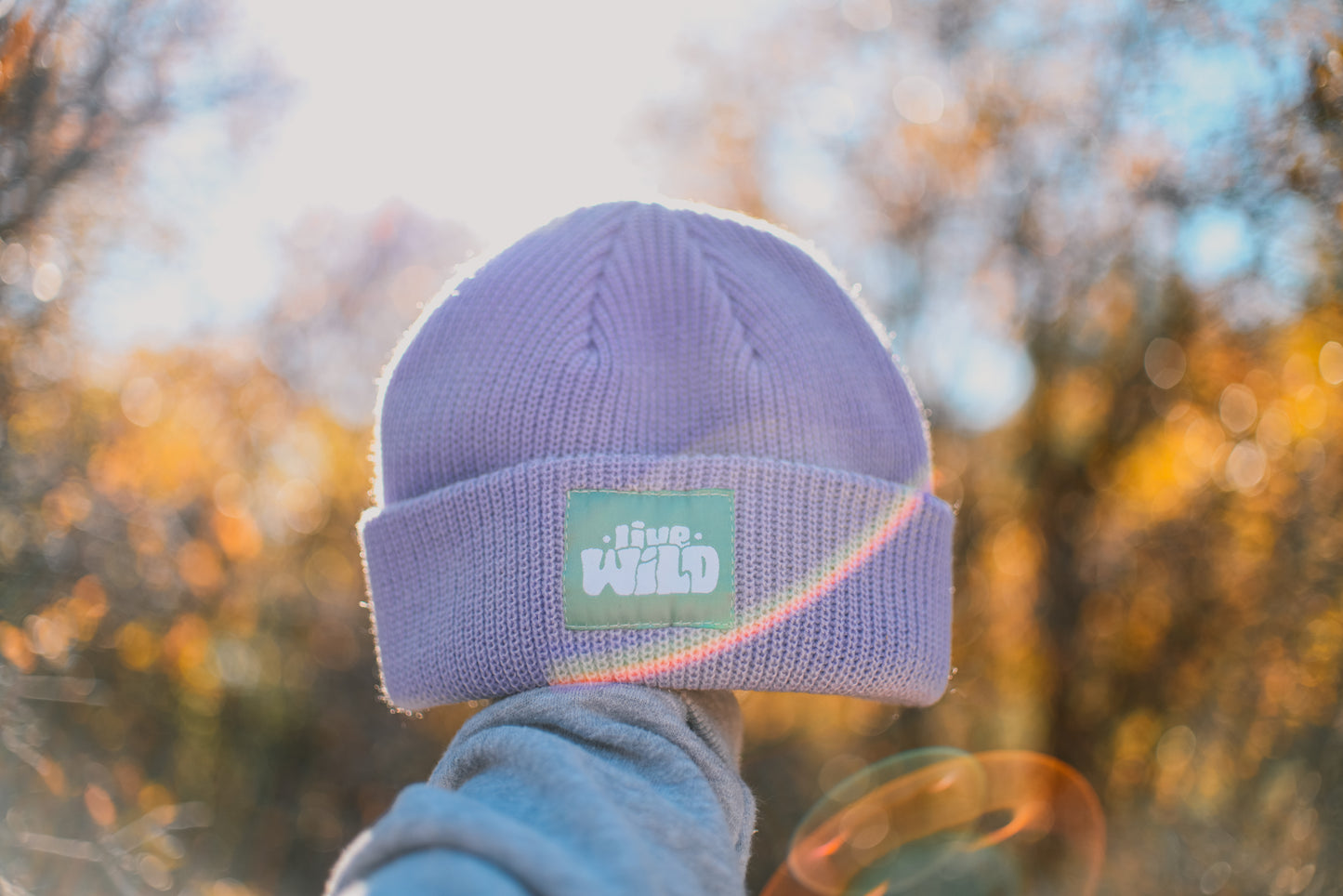 Live Wild | Fisherman Knit Beanie in Lavender
