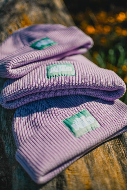 Live Wild | Fisherman Knit Beanie in Lavender