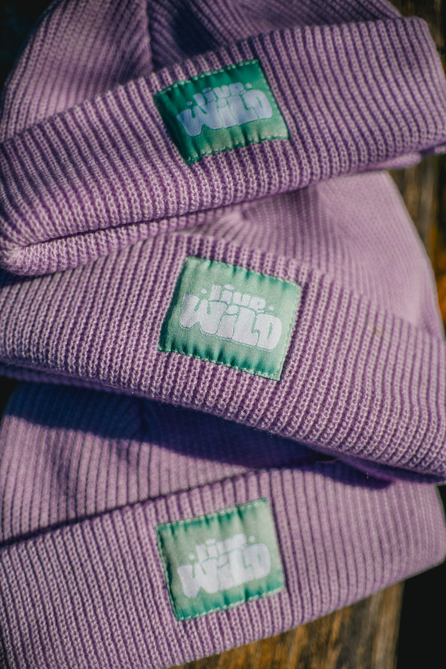 Live Wild | Fisherman Knit Beanie in Lavender