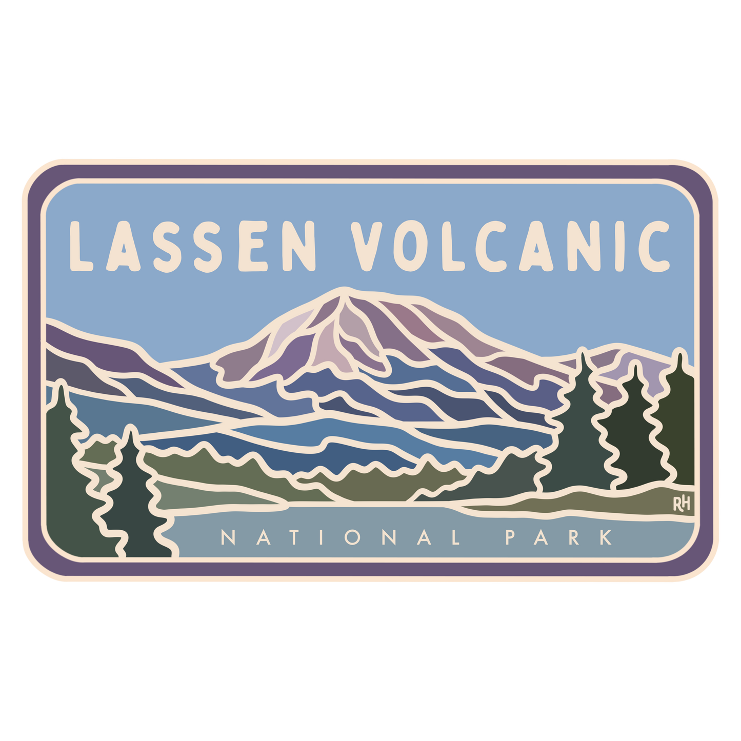 Lassen Volcanic National Park - License Plate Series | Sticker