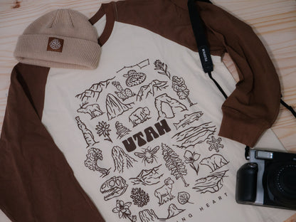 Utah Icons | Raglan Long Sleeve