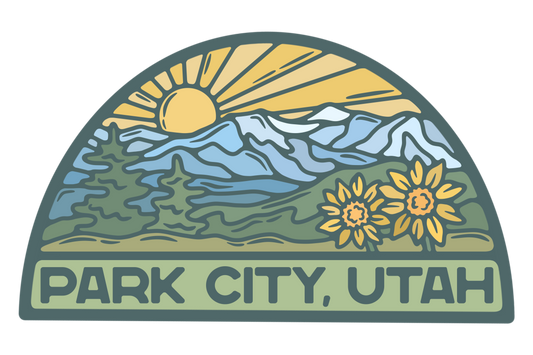 Park City Utah Wildflower Sunset | Sticker